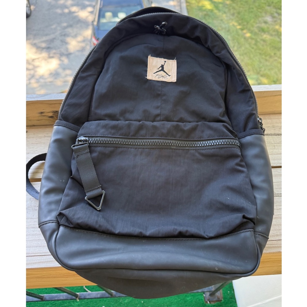 Jordan Flight Backpack Black Jumpman Logo Laptop Sleeve Travel Bag
